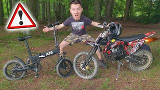 MAXIMALER SPEEDTEST mit dem BILLIGSTEN MOTORRAD  Neues EBIKE Ado A16 im GELÄNDE TEST [upl. by Seuqcaj478]