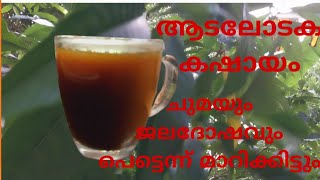 ആടലോടക കഷായം ഇങ്ങനെ ഉണ്ടാക്കി നോക്കു ചുമയും ജലദോഷവും പെട്ടെന്ന് മാറിക്കിട്ടും👍🏻👍🏻 [upl. by Sidky]