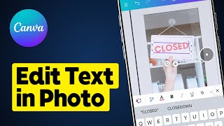 How to Edit Text in Image on Canva Mobile [upl. by Barthol]