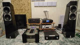 Mark levinson 333 amp Marantz sc7s2 amp amp Esoteric d02 amp Cary dms 700 amp Totem element metal v1 [upl. by Haelat]