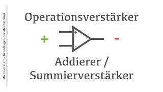 Operationsverstärker  AddiererSummierverstärker [upl. by December341]