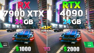 RTX 4090 vs RX 7900 XTX  Test in New Games 2024 [upl. by Sarnoff]