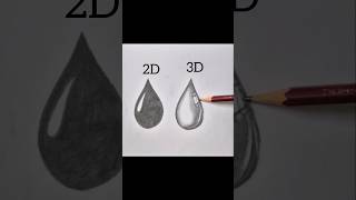 Waterdrop drawing 2D Vs Not 3D [upl. by Ahras716]