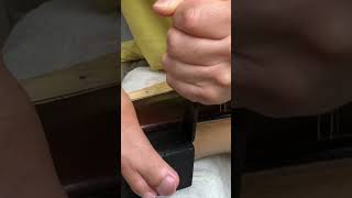 Shoe making Ironing with wax shoemaking [upl. by Ahsikin]