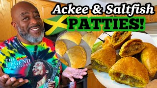 How to make Ackee amp Saltfish Jamaican Patties  Deddys Kitchen [upl. by Anailil]