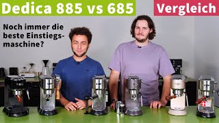 Delonghi Dedica 685 vs 885  EspressomaschinenVergleich Dedica Reihe 14 [upl. by Aronas385]