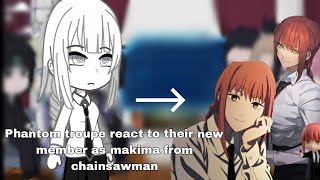 Hxh phantom troupe react to their new member as Makima from chainsawman gacha club [upl. by Earezed74]