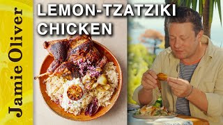 Lemontzatziki Chicken  Jamie Oliver Cooks the Mediterranean [upl. by Osicran]