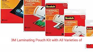 3M Laminating Pouch Kit with All Varieties of Laminating Pouche [upl. by Africah430]