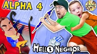 HELLO NEIGHBOR ALPHA 4 Simon Says Game Pt 1 Bendy Ink Machine in Basement  FGTEEV Elevator 20 [upl. by Lindberg127]