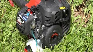 Troy Bilt TB42 BC gas powered Brush Cutter Grass Trimmer Review [upl. by Lezirg921]