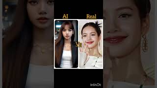 Blackpink member lisa Real vs ai blackpink 7million bts 7billion kpop 1billion kpopidol one [upl. by Smith]