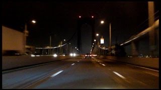 Bronx Whitestone Bridge northbound Night [upl. by Elleahcim]