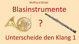 Instrumentenkunde Folge 2 Blasinstrumente unterscheide den Klang Folge 1 [upl. by Devad635]