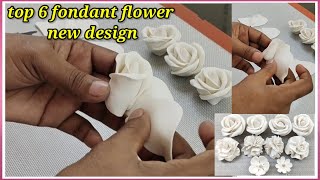 how to make fondant flower  fondant flowers for wedding cakes  fondant flowers  flower cake [upl. by Aratahc]