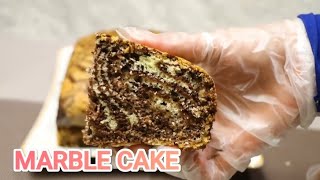 Marble Cake  Low Cost Chocolate And Vanilla Cake [upl. by Elleira]