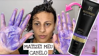 MATIZANDO MEU CABELO COM MÁSCARA BIO EXTRATUS [upl. by Nuawtna461]