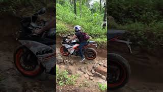 KOINIPARA OFFROAD Ktm rc 390 vs rx100 [upl. by Idnarb738]