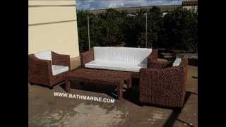 BATHMARINEES Muebles RATTAN NATURAL Y SINTETICO MIMBRE Terraza Jardín Sofas Sillones Tumbona Barato [upl. by Horlacher]