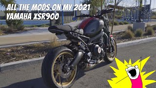 2021 Yamaha XSR 900 Modifications Overview [upl. by Ayotak774]