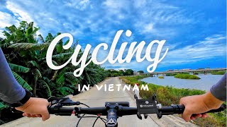 Cycling in the Vietnamese Countryside Riverside Beautiful [upl. by Eiramait]