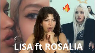 ICONIC DUO  LISA  NEW WOMAN feat Rosalía Official Music Video  REACTION [upl. by Tterrej]