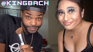 CELEBRITY Does My Makeup ft KING BACH  W or L MAKEUP TUTORIAL [upl. by Haila564]