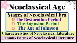 SubNeoclassical Age in English LiteratureNeoclassicism in Literature18thC English Literature [upl. by Htnnek]