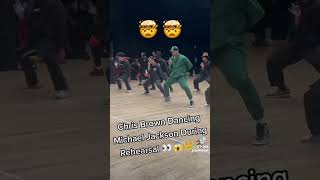 Chris Brown Dancing To Michael Jackson During Rehearsal 🤯🤯 chrisbrown greatestalive shorts [upl. by Scevo]