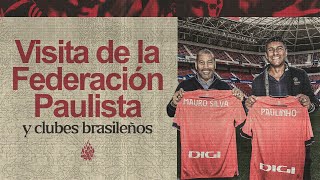 Osasuna recibe la visita de una delegación de la Federación Paulista y clubes brasileños [upl. by Nessej]