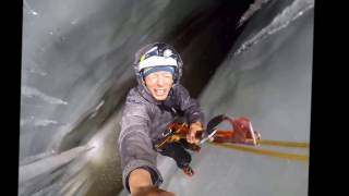 Descent to the glacier’s crevasse Lenin Peak’s glacier 7134 м Pamir Kirghizstan [upl. by Michon852]