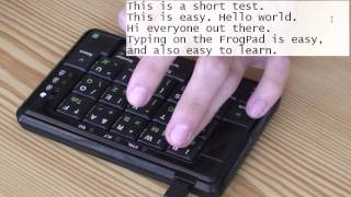 FrogPad  Onehanded keyboard  Overview and demonstration [upl. by Yart]