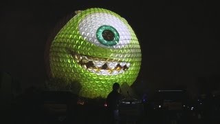 Spaceship Mike Wazowski takes over Spaceship Earth at Epcot  Walt Disney World [upl. by Notanhoj]