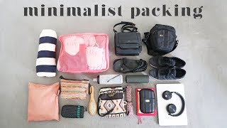 MINIMALISM SERIES  Everything I Packed for 1 Week HolidayVacation  Try On [upl. by Rednaxela]