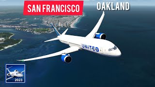 Aerofly Fs 2023 San Francisco to Oakland  Full Flight with advance level of gameplay [upl. by Yornoc333]