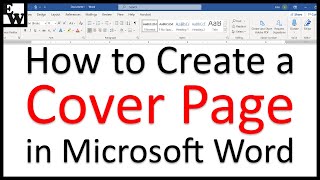 How to Create a Cover Page in Microsoft Word BuiltIn amp Custom [upl. by Etnoj]