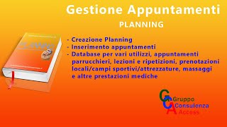 Database Access Gestione Appuntamenti Planning [upl. by Favata477]