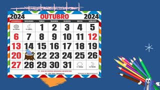 211024 👉 calendário animado 👉 com desafio ao final do vídeo [upl. by Kathe]