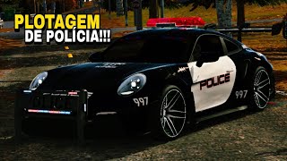 COMO FAZER PLOTAGEM DE POLÍCIA NA PORSCHE GT3 RS CAR PARKING [upl. by Oringas614]