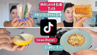 TİKTOK TARİFLERİ  Limon Posset BicMac Tacos Meyveli Spring Rolls Ballı Nektarinli Tatlı [upl. by Anyek957]