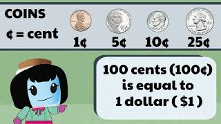 Understanding Money Dollar Bills Quarters Dimes Nickels and Pennies  2nd Grade Math 2MD8 [upl. by Janka438]