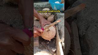 Coconut shell knife Remove the coconut from the shell [upl. by Elleuqar]