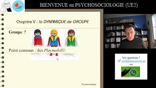 PSYCHOSOCIOLOGIE  Chap IV  La DYNAMIQUE de GROUPE [upl. by Klingel]