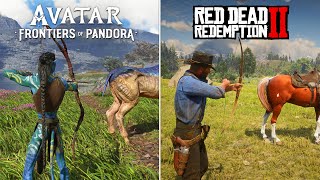 Avatar Frontiers of Pandora vs Red Dead Redemption 2  Physics and Details Comparison [upl. by Eibrad]