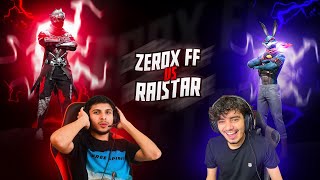 Zerox FF🥷🏻 Vs New Raistar🐰 1v1 Fight on Live🔥 [upl. by Nylodnewg]