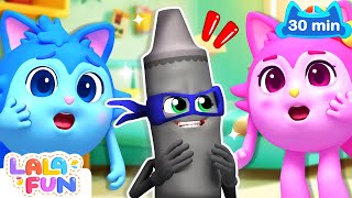 The Naughty Gray Crayon  Lost Color Song  Lalafun Nursery Rhymes amp Kids Songs [upl. by Cormac922]