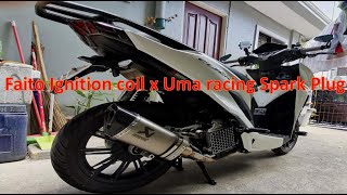 Vlog33Installing Faito Ignition coil and Uma racing spark plug on my Honda Click150i roadto2ksubs [upl. by Eile162]