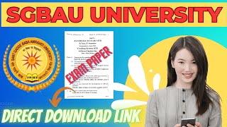 SGBAU University Maharashtra Previous Year Question Paper Free Download I SGBAUONLINECOM [upl. by Oicor]