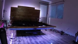 DIY FLOATING BED FRAME AND UNDER BED TV LIFT [upl. by Virgin]