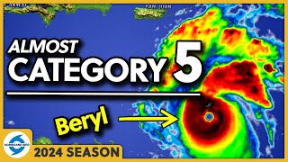 Hurricane Beryl is category 5 Heading towards Jamaica Gran Cayman Islands and Belize Maybe Texas [upl. by Ethbinium]